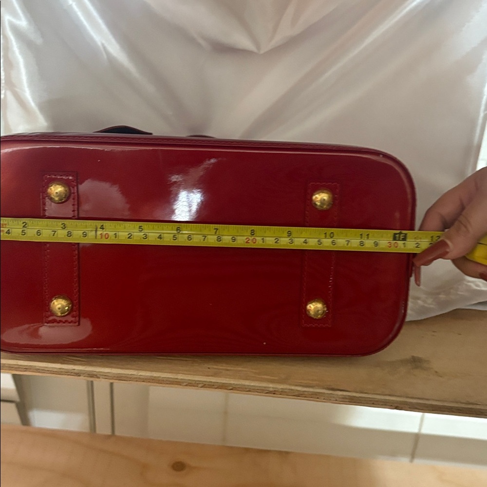 Louis Vuitton Red Patent Vernis Alma Satchel - Picture 13 of 14